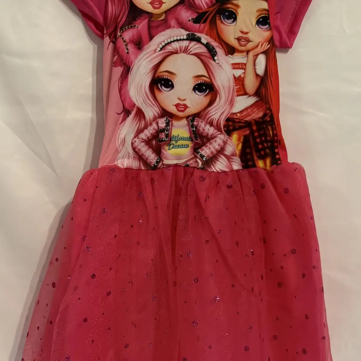 Robe Rainbow rose 4/5 ans