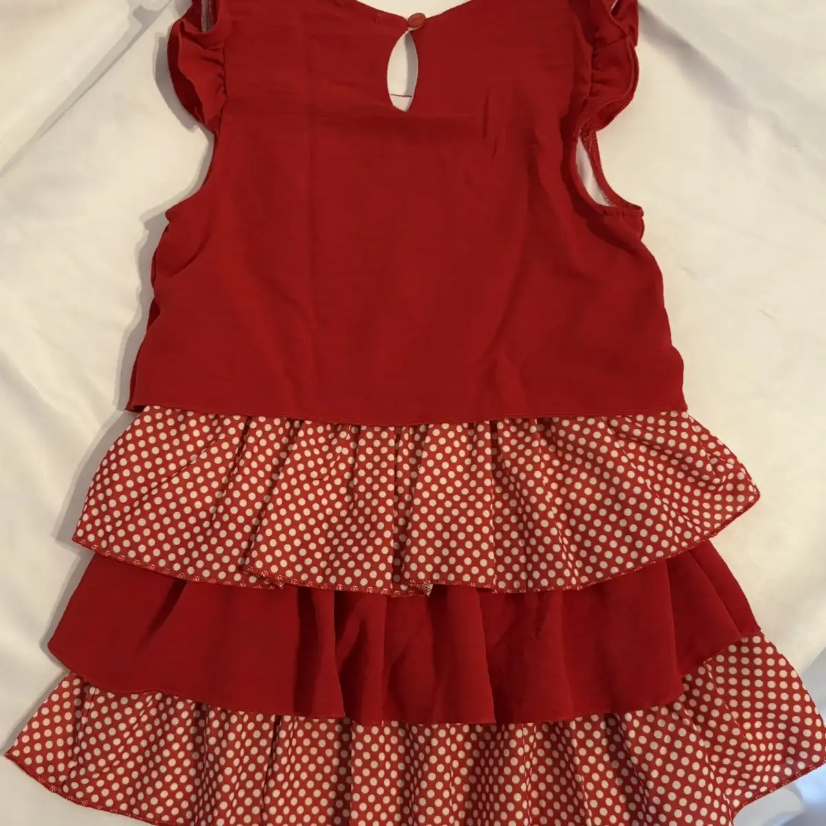 Robe rouge a 3 volants 18 mois