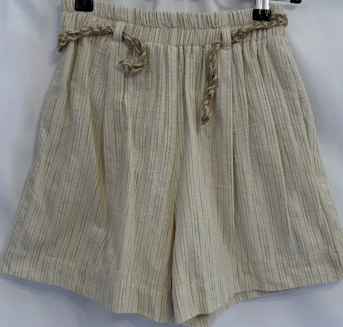 short beige a rayure 13-14 ans