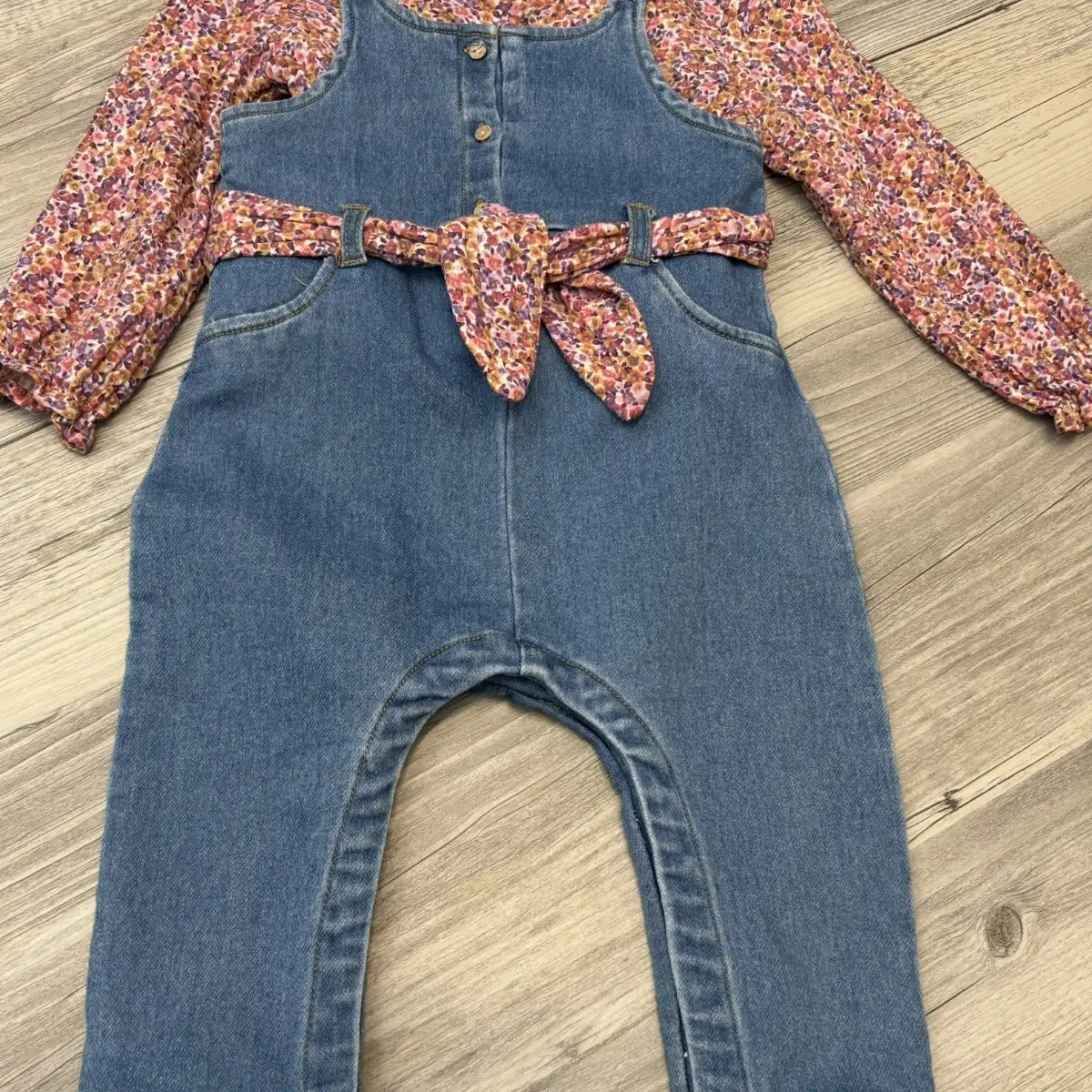 Ensemble salopette et chemise 18 mois